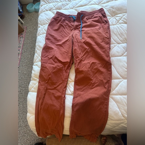 Rust Pants with Blue Drawstring - Picture 1 of 4